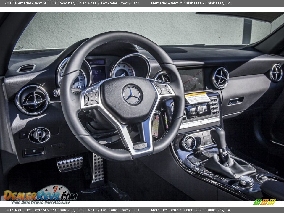 2015 Mercedes-Benz SLK 250 Roadster Polar White / Two-tone Brown/Black Photo #5