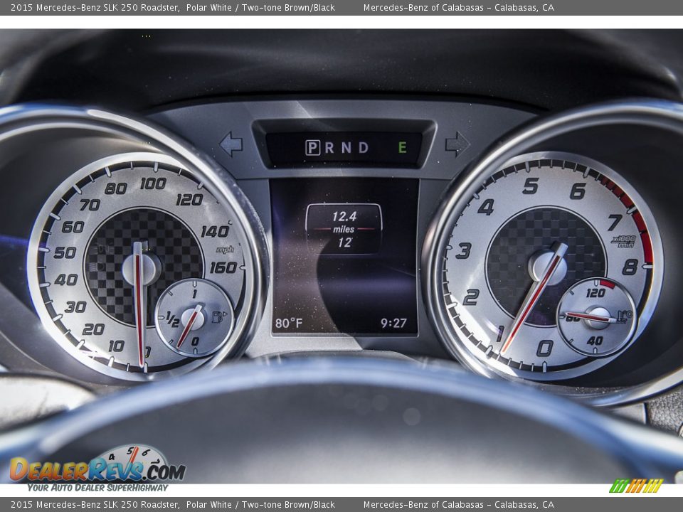 2015 Mercedes-Benz SLK 250 Roadster Polar White / Two-tone Brown/Black Photo #6