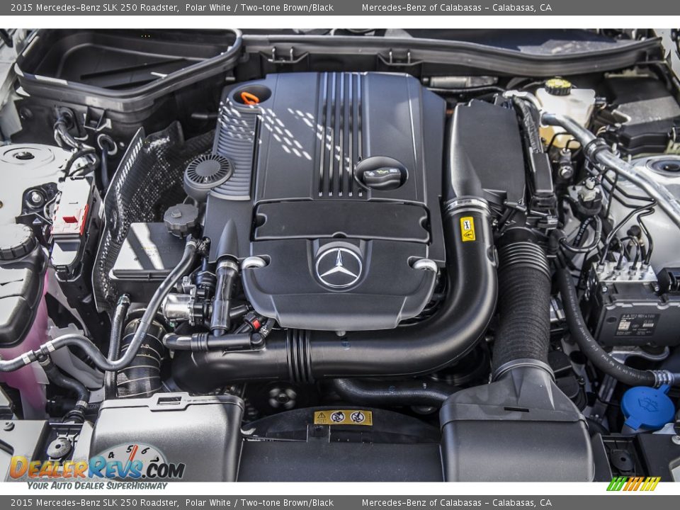 2015 Mercedes-Benz SLK 250 Roadster Polar White / Two-tone Brown/Black Photo #9