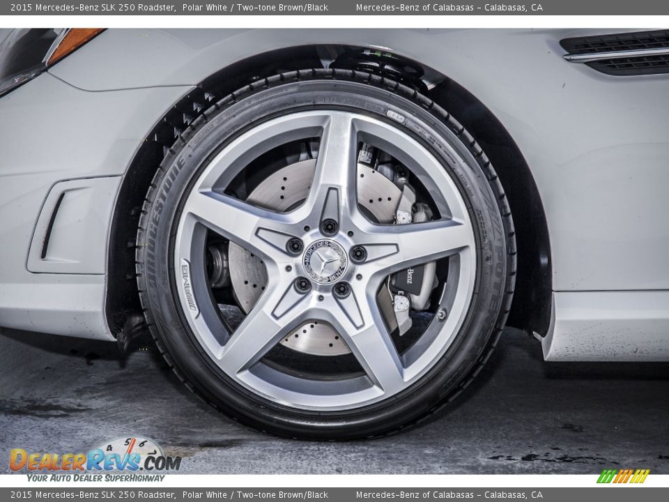 2015 Mercedes-Benz SLK 250 Roadster Polar White / Two-tone Brown/Black Photo #10