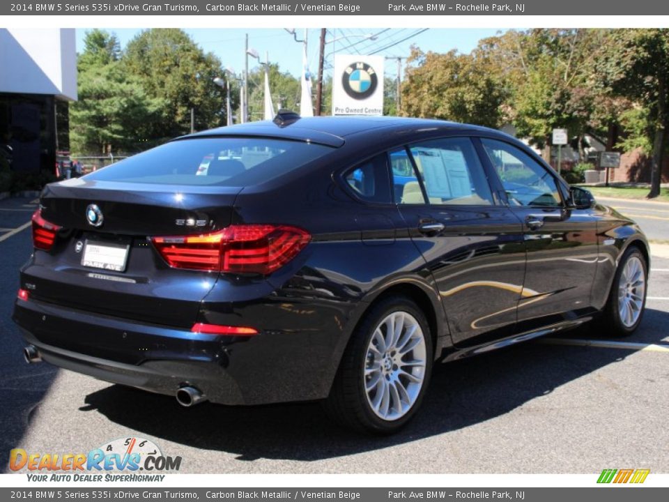 2014 BMW 5 Series 535i xDrive Gran Turismo Carbon Black Metallic / Venetian Beige Photo #3