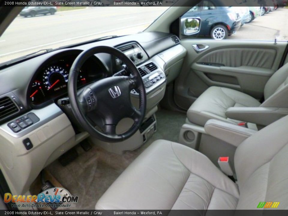 2008 Honda Odyssey EX-L Slate Green Metallic / Gray Photo #16