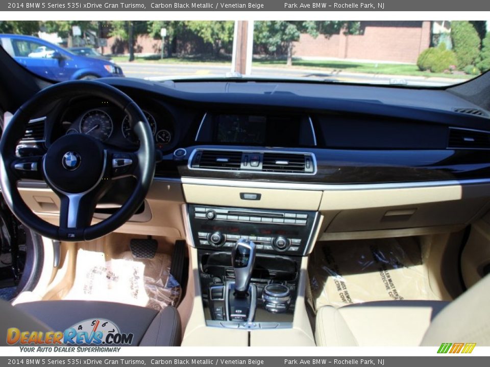 2014 BMW 5 Series 535i xDrive Gran Turismo Carbon Black Metallic / Venetian Beige Photo #16