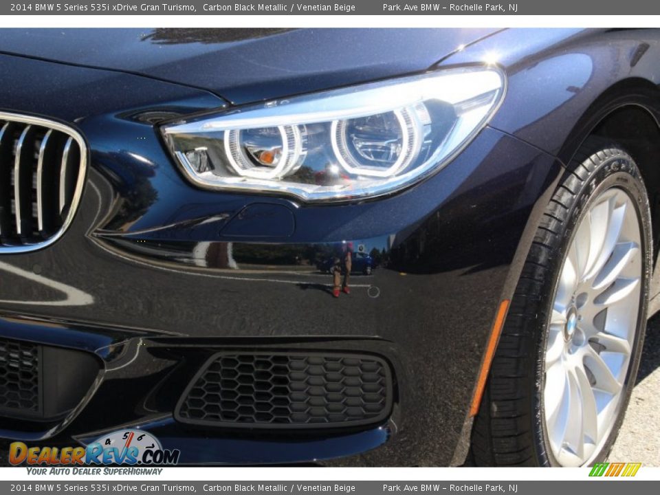 2014 BMW 5 Series 535i xDrive Gran Turismo Carbon Black Metallic / Venetian Beige Photo #33