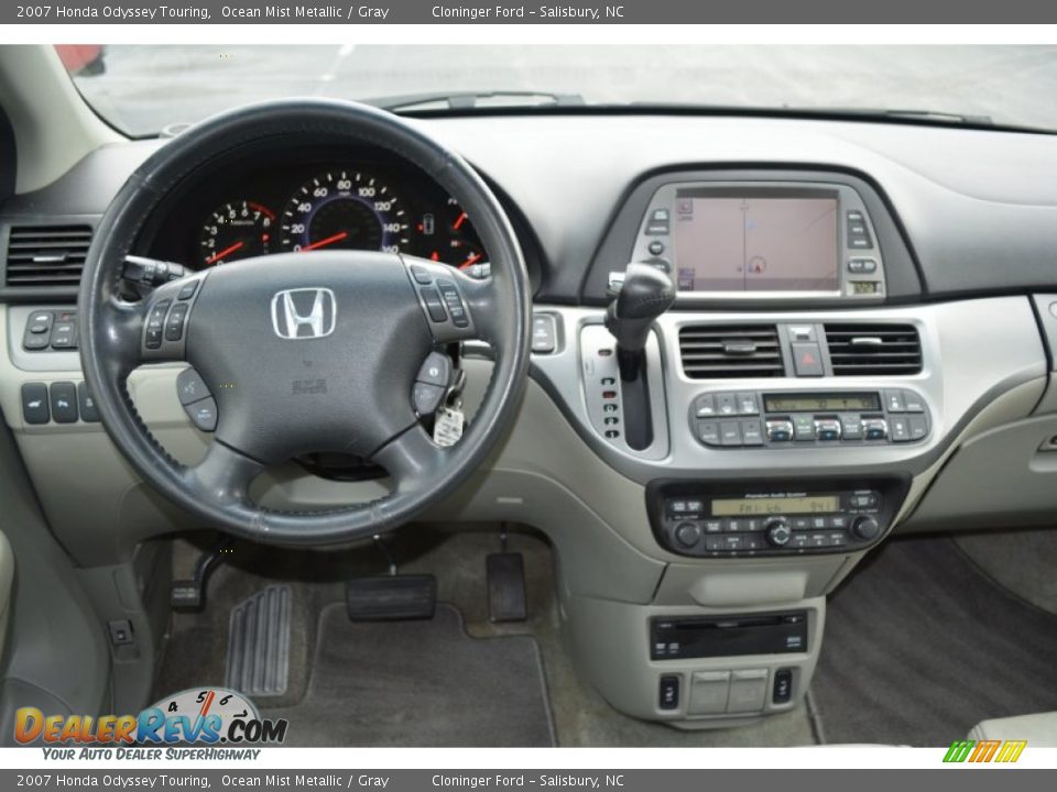 2007 Honda Odyssey Touring Ocean Mist Metallic / Gray Photo #20