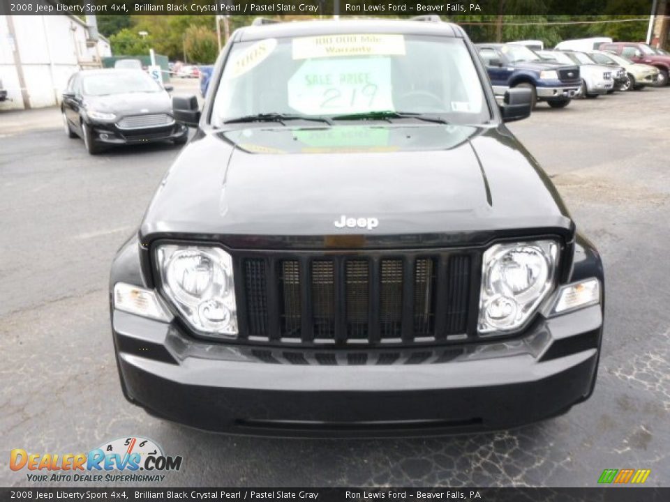 2008 Jeep Liberty Sport 4x4 Brilliant Black Crystal Pearl / Pastel Slate Gray Photo #3