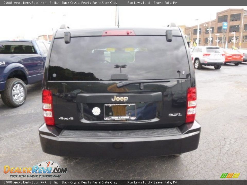 2008 Jeep Liberty Sport 4x4 Brilliant Black Crystal Pearl / Pastel Slate Gray Photo #7