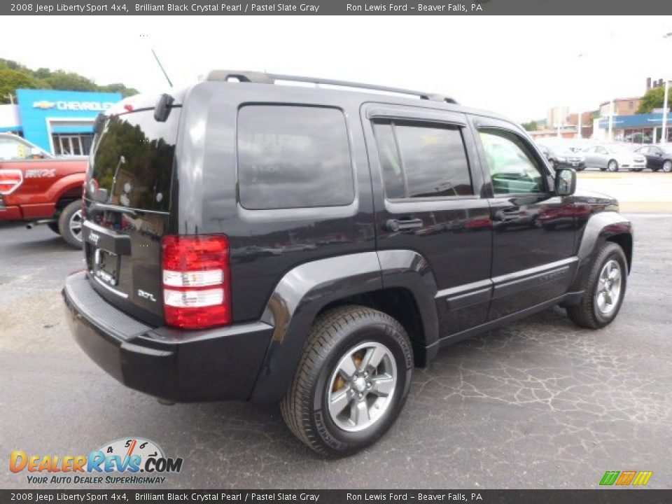 2008 Jeep Liberty Sport 4x4 Brilliant Black Crystal Pearl / Pastel Slate Gray Photo #8