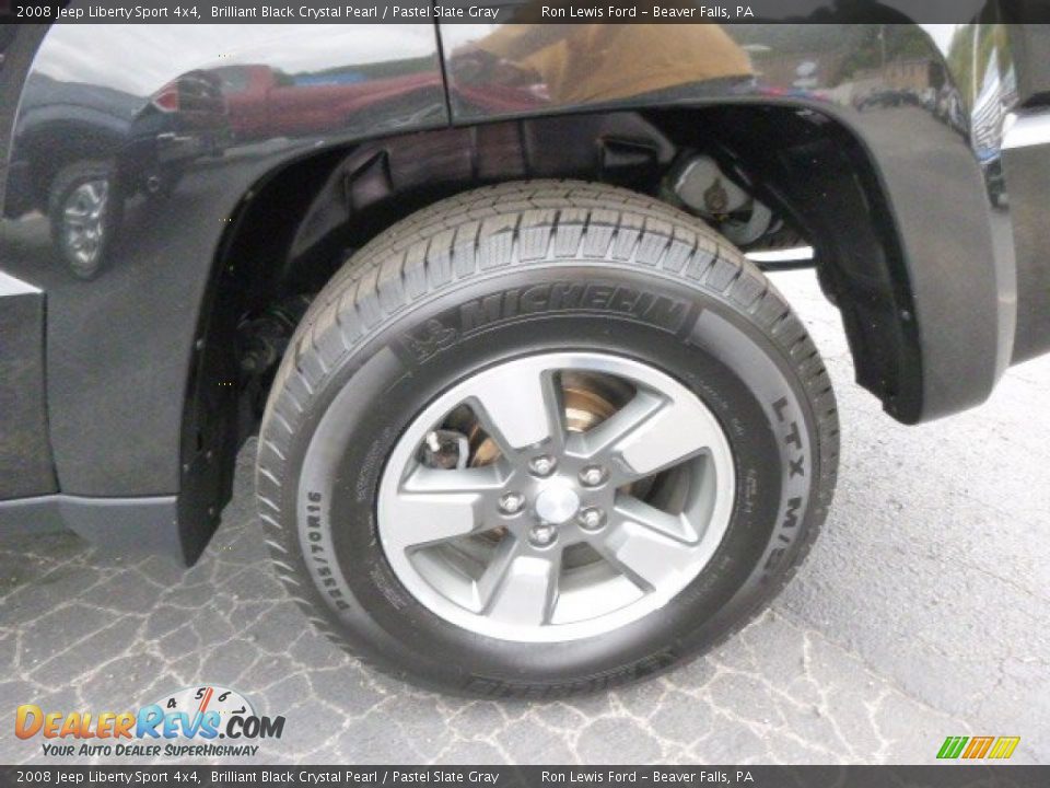 2008 Jeep Liberty Sport 4x4 Brilliant Black Crystal Pearl / Pastel Slate Gray Photo #9