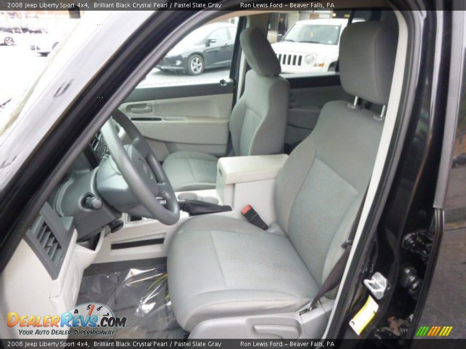 2008 Jeep Liberty Sport 4x4 Brilliant Black Crystal Pearl / Pastel Slate Gray Photo #10