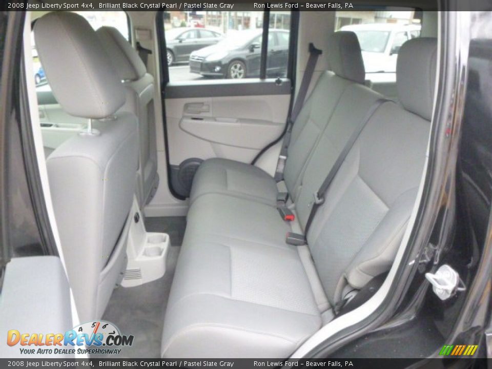 2008 Jeep Liberty Sport 4x4 Brilliant Black Crystal Pearl / Pastel Slate Gray Photo #12