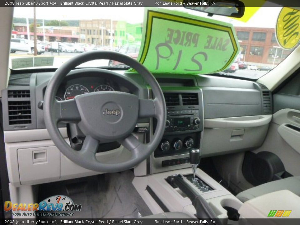 2008 Jeep Liberty Sport 4x4 Brilliant Black Crystal Pearl / Pastel Slate Gray Photo #14