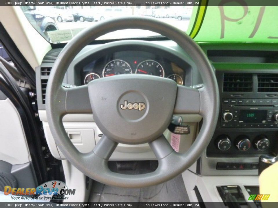 2008 Jeep Liberty Sport 4x4 Brilliant Black Crystal Pearl / Pastel Slate Gray Photo #18