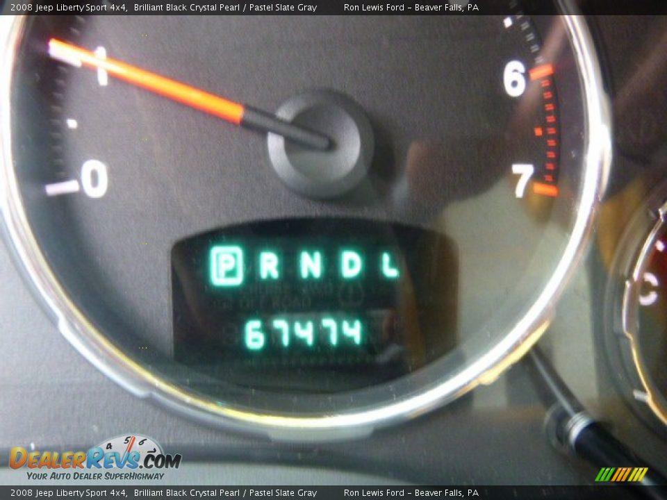 2008 Jeep Liberty Sport 4x4 Brilliant Black Crystal Pearl / Pastel Slate Gray Photo #19