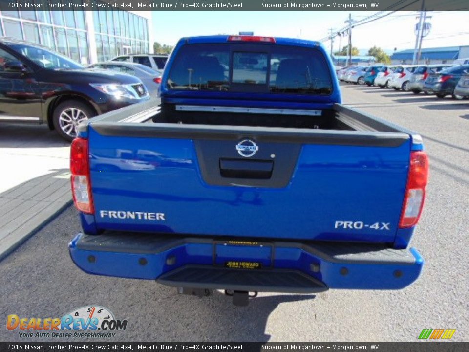 2015 Nissan Frontier Pro-4X Crew Cab 4x4 Metallic Blue / Pro-4X Graphite/Steel Photo #8