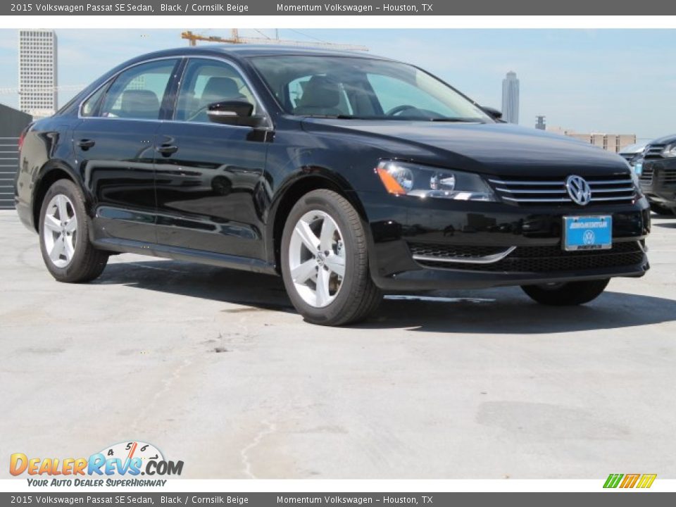 2015 Volkswagen Passat SE Sedan Black / Cornsilk Beige Photo #1