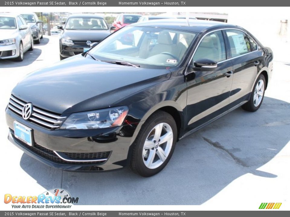 2015 Volkswagen Passat SE Sedan Black / Cornsilk Beige Photo #3