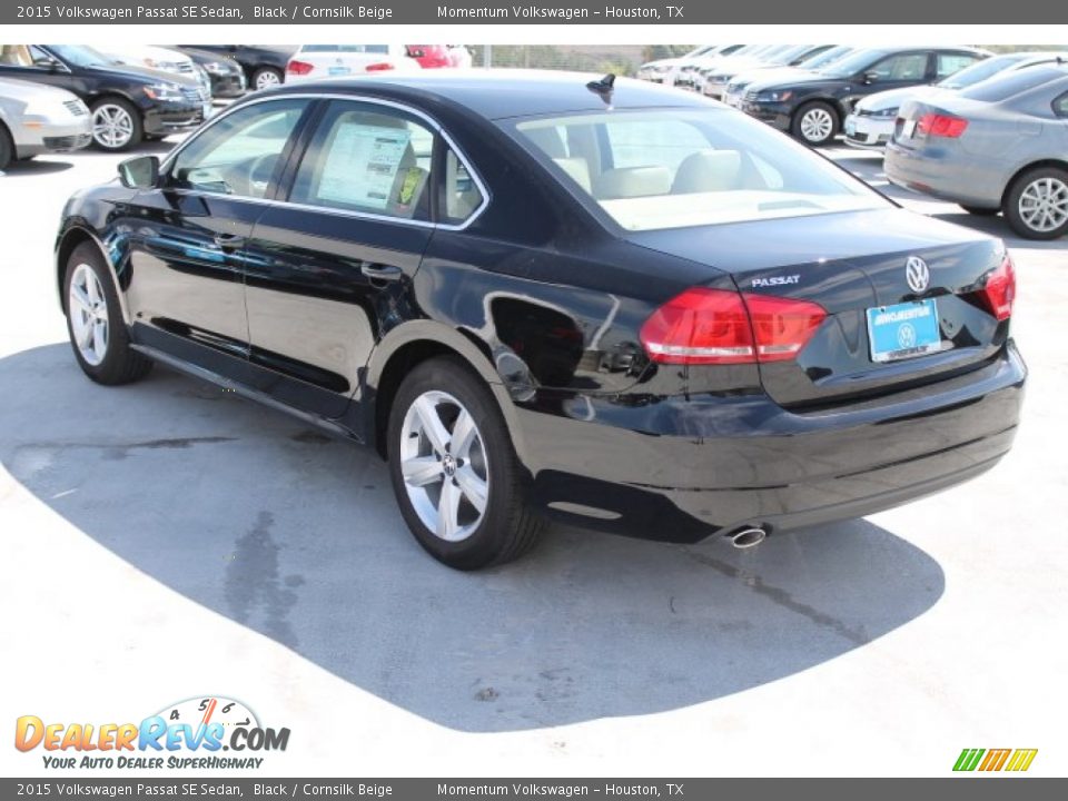 2015 Volkswagen Passat SE Sedan Black / Cornsilk Beige Photo #6
