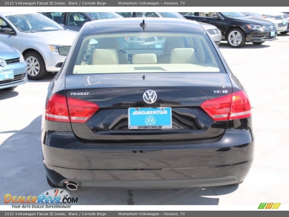 2015 Volkswagen Passat SE Sedan Black / Cornsilk Beige Photo #7