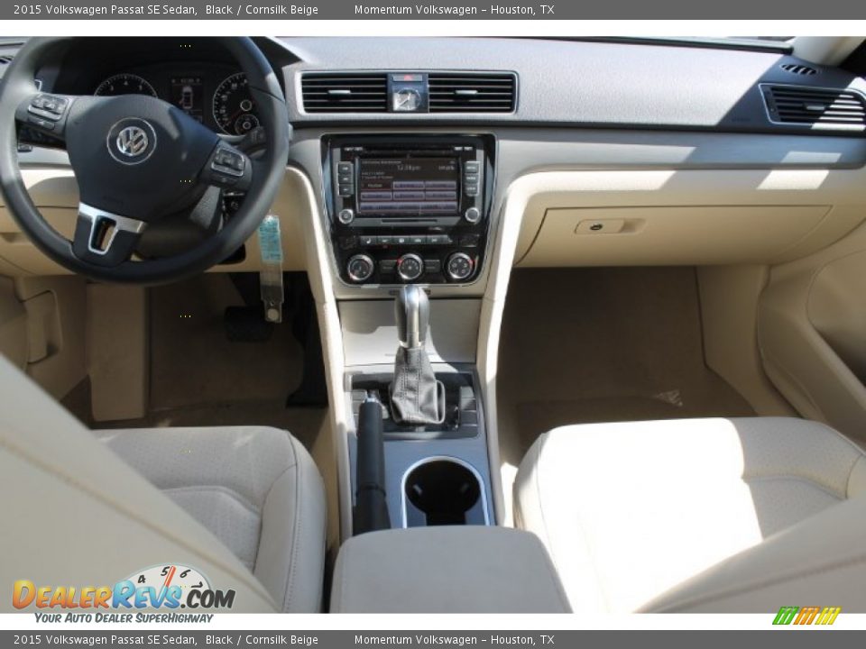 2015 Volkswagen Passat SE Sedan Black / Cornsilk Beige Photo #21
