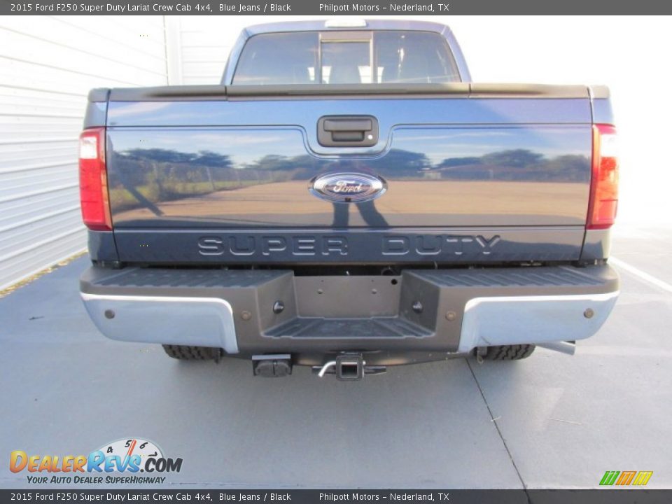 2015 Ford F250 Super Duty Lariat Crew Cab 4x4 Blue Jeans / Black Photo #5