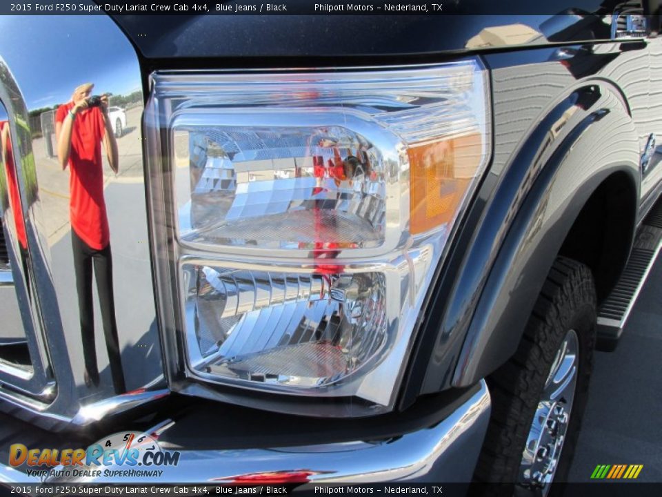 2015 Ford F250 Super Duty Lariat Crew Cab 4x4 Blue Jeans / Black Photo #9