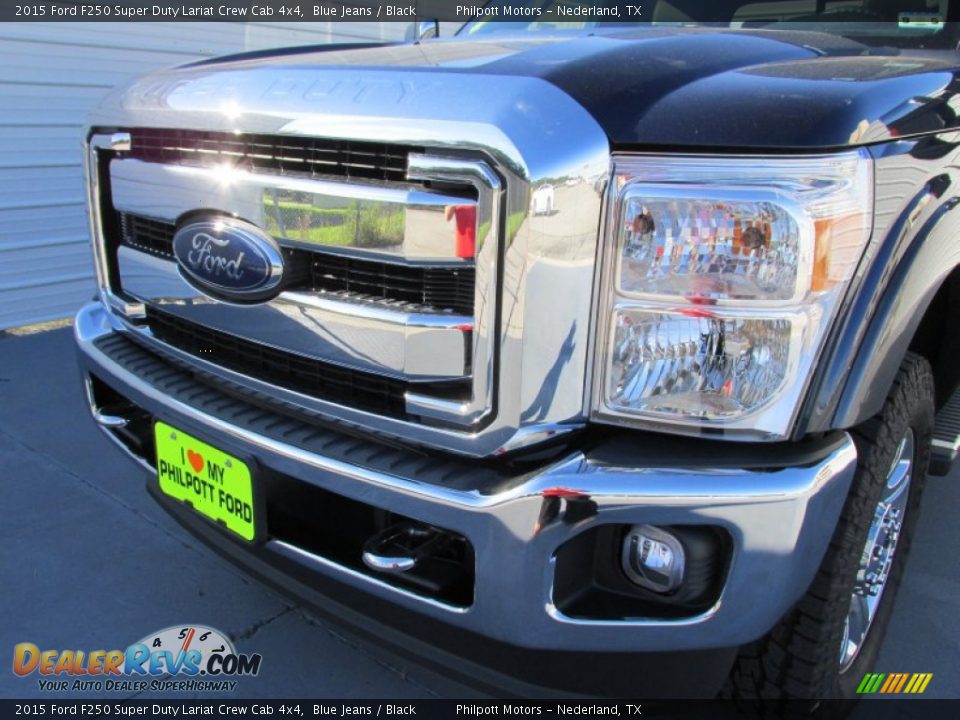 2015 Ford F250 Super Duty Lariat Crew Cab 4x4 Blue Jeans / Black Photo #10