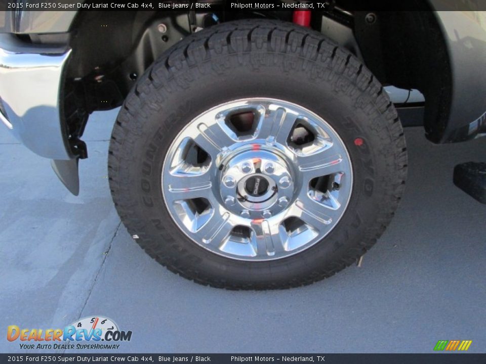 2015 Ford F250 Super Duty Lariat Crew Cab 4x4 Blue Jeans / Black Photo #11