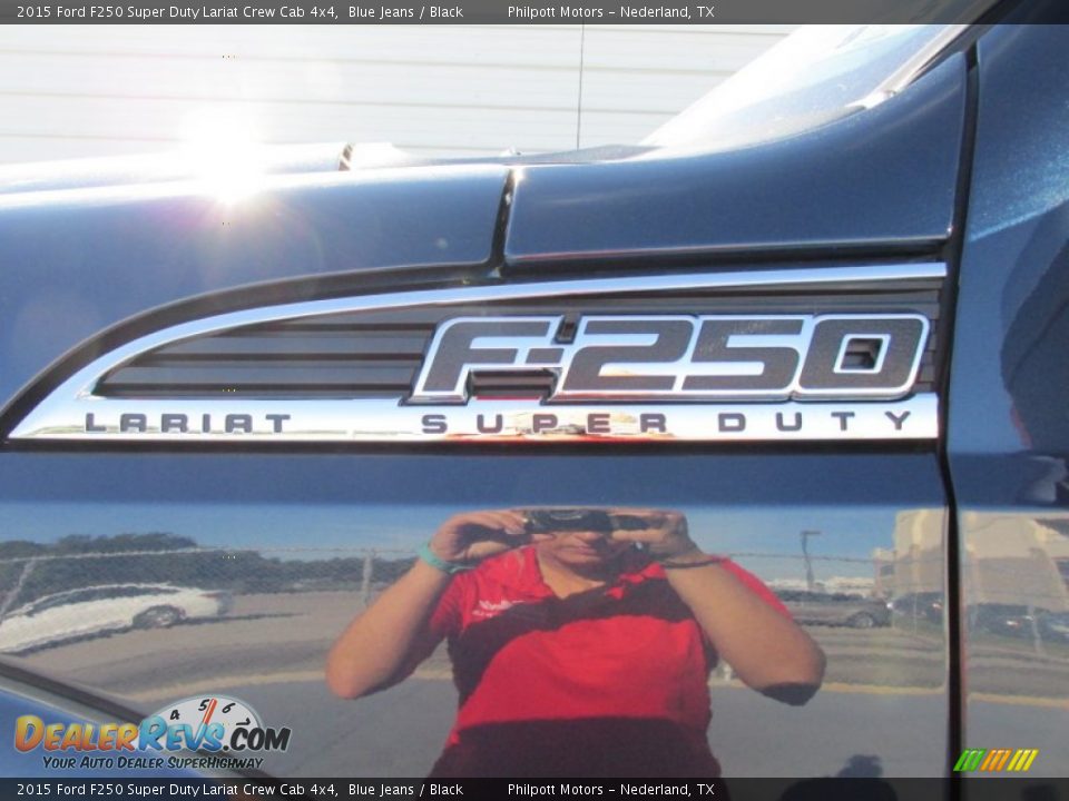 2015 Ford F250 Super Duty Lariat Crew Cab 4x4 Blue Jeans / Black Photo #14