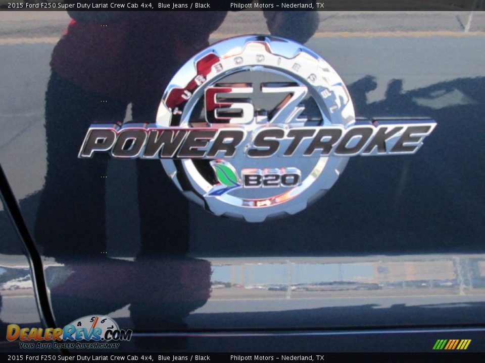 2015 Ford F250 Super Duty Lariat Crew Cab 4x4 Blue Jeans / Black Photo #15