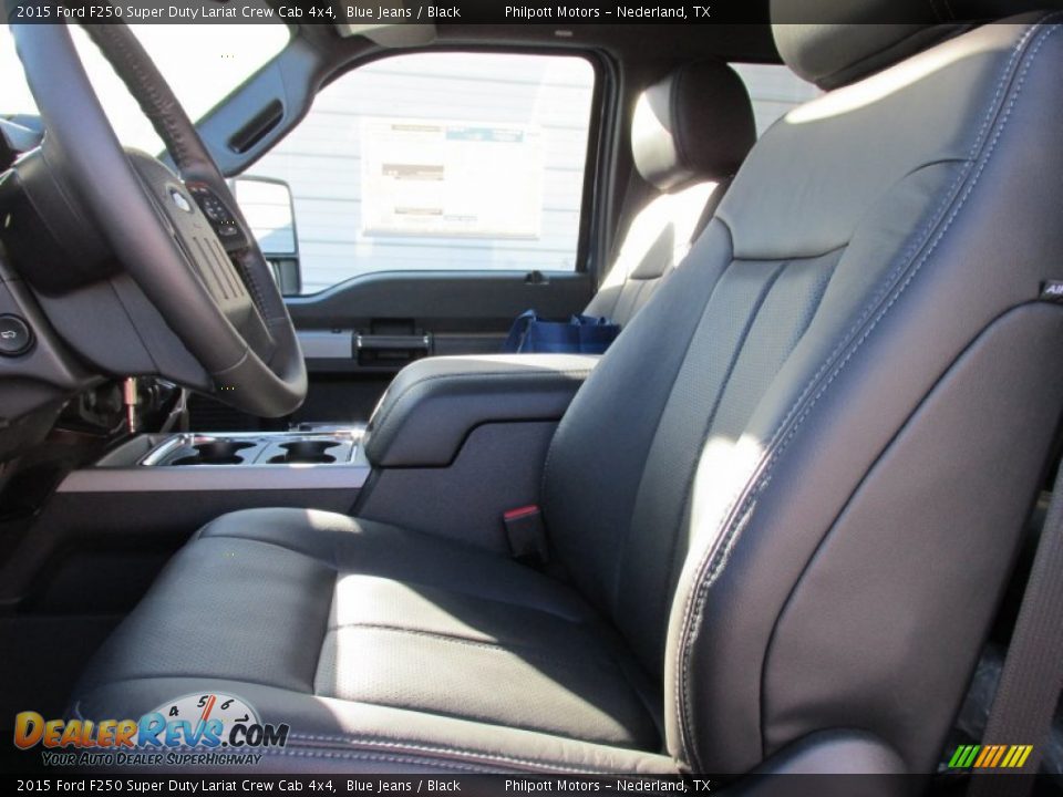 2015 Ford F250 Super Duty Lariat Crew Cab 4x4 Blue Jeans / Black Photo #27