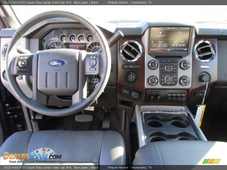 2015 Ford F250 Super Duty Lariat Crew Cab 4x4 Blue Jeans / Black Photo #30