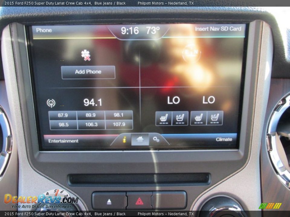 2015 Ford F250 Super Duty Lariat Crew Cab 4x4 Blue Jeans / Black Photo #32
