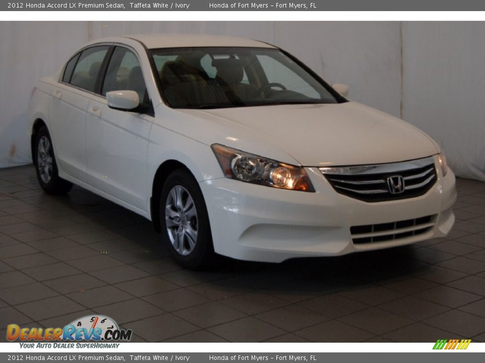 2012 Honda Accord LX Premium Sedan Taffeta White / Ivory Photo #2