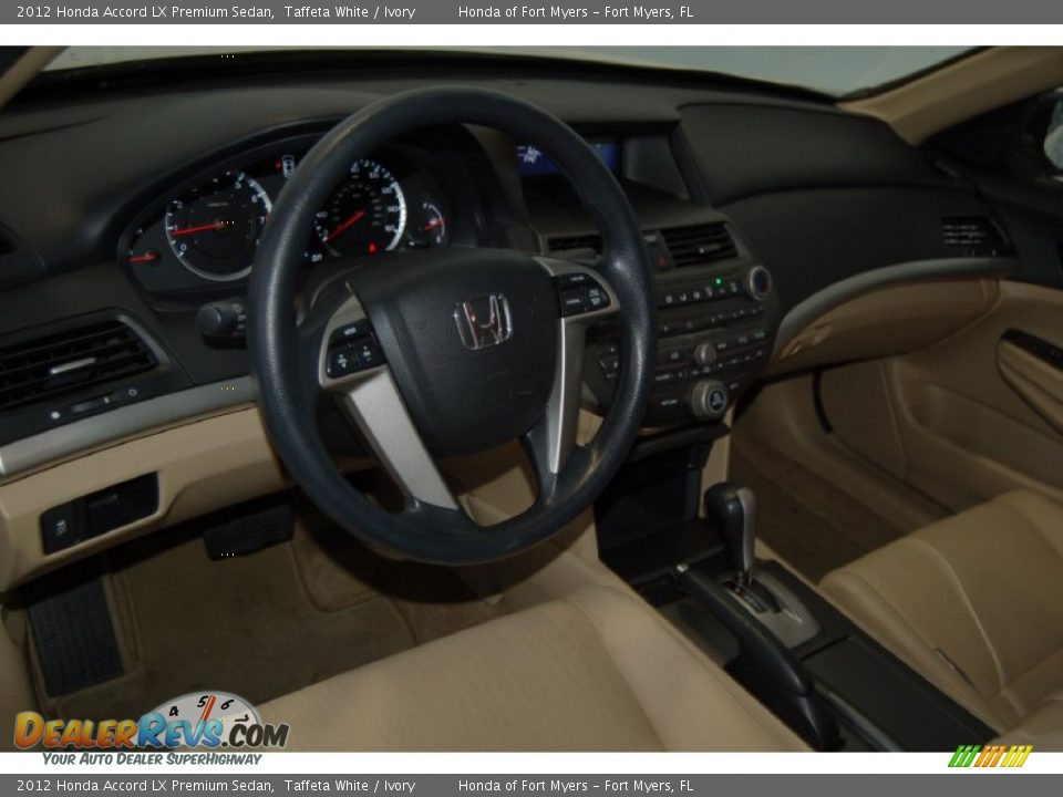2012 Honda Accord LX Premium Sedan Taffeta White / Ivory Photo #13