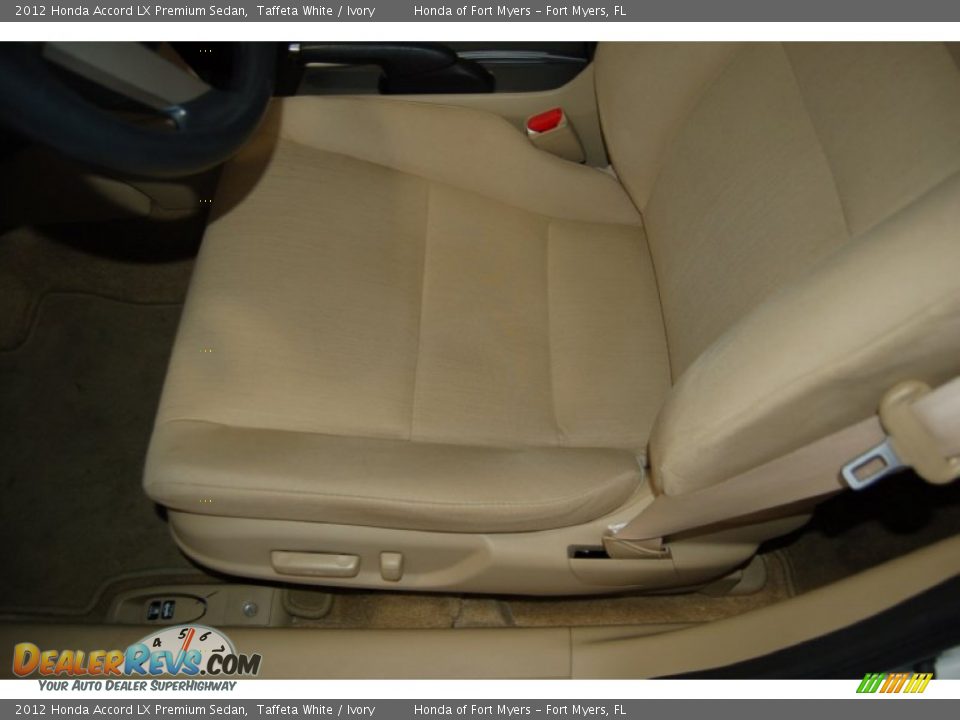 2012 Honda Accord LX Premium Sedan Taffeta White / Ivory Photo #14