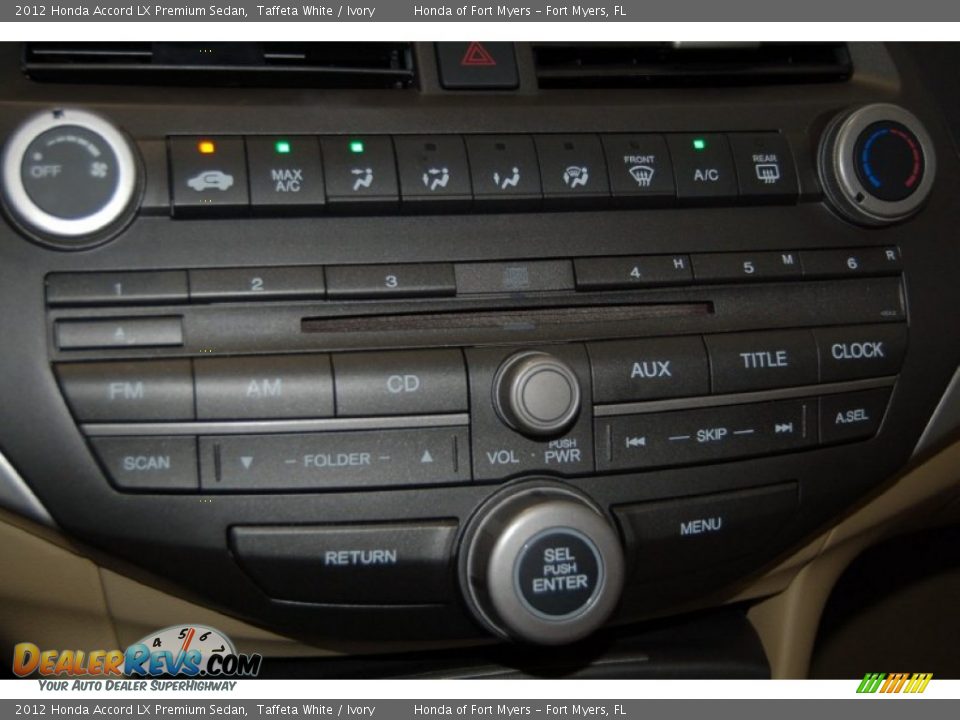 2012 Honda Accord LX Premium Sedan Taffeta White / Ivory Photo #19
