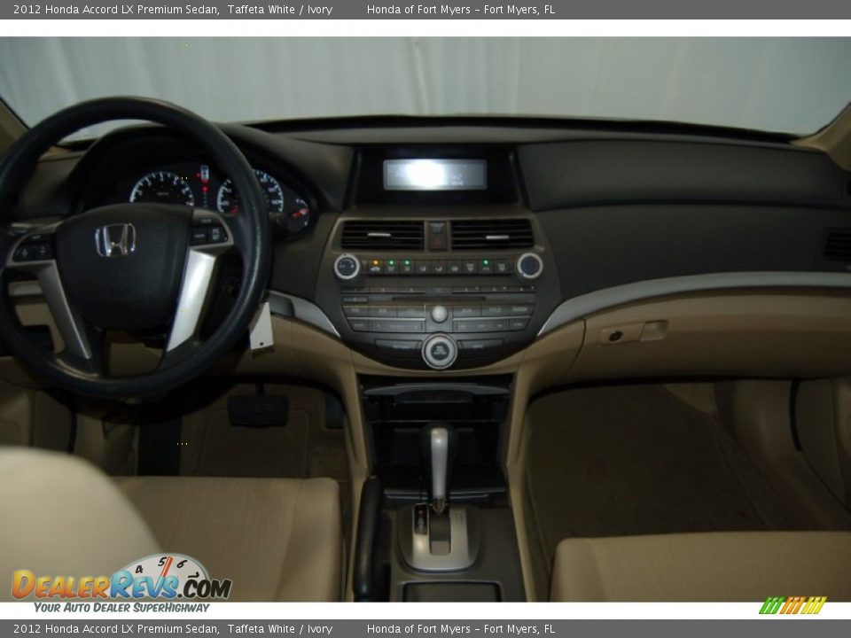 2012 Honda Accord LX Premium Sedan Taffeta White / Ivory Photo #25