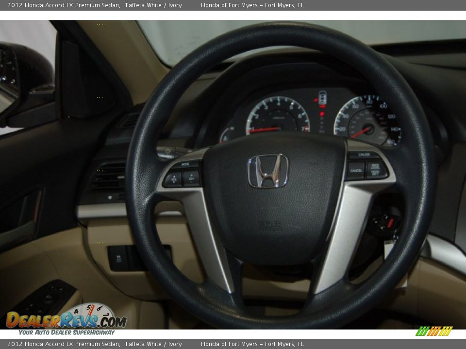 2012 Honda Accord LX Premium Sedan Taffeta White / Ivory Photo #26