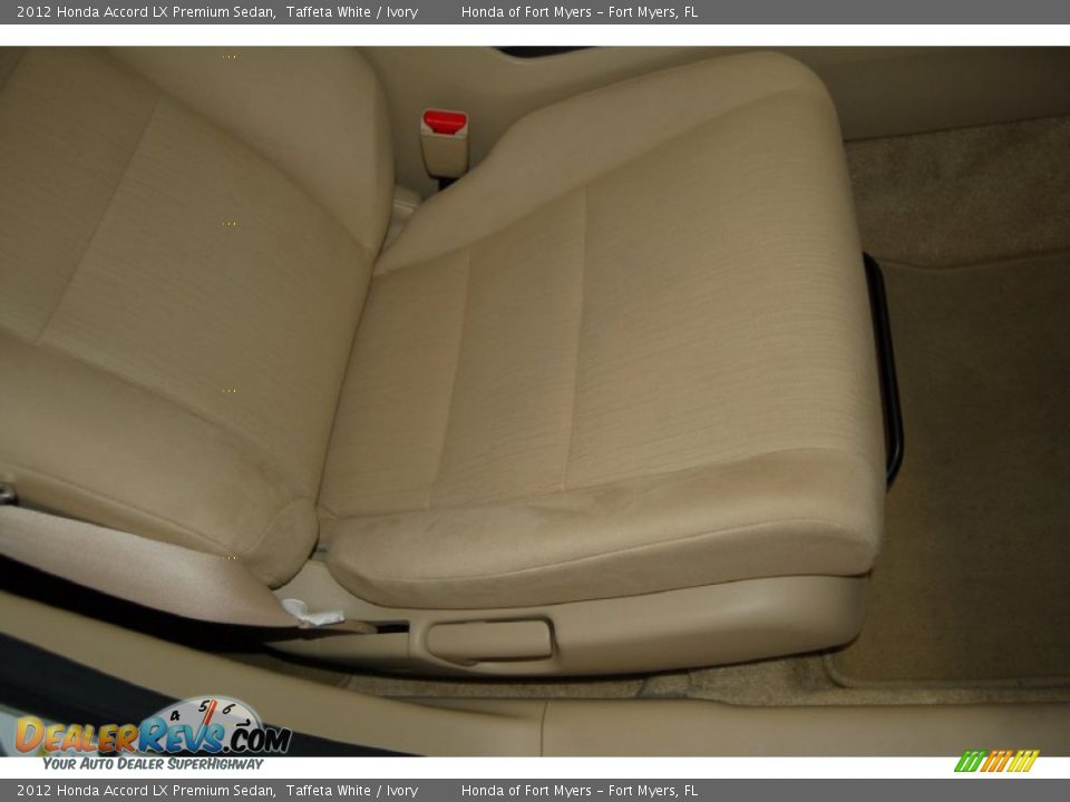 2012 Honda Accord LX Premium Sedan Taffeta White / Ivory Photo #32