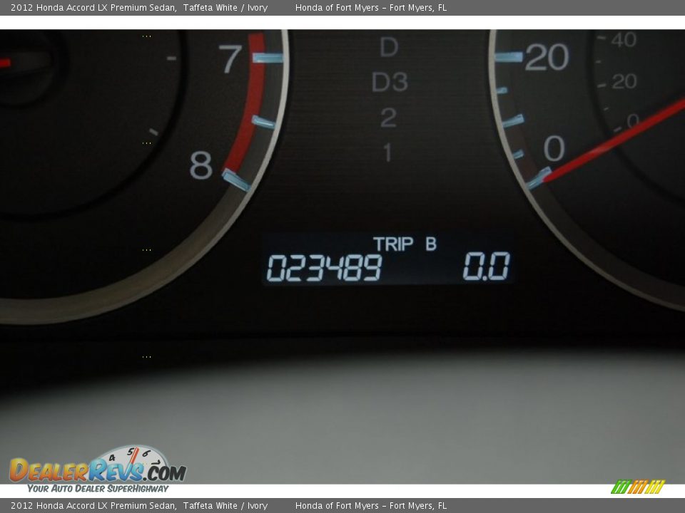 2012 Honda Accord LX Premium Sedan Taffeta White / Ivory Photo #35