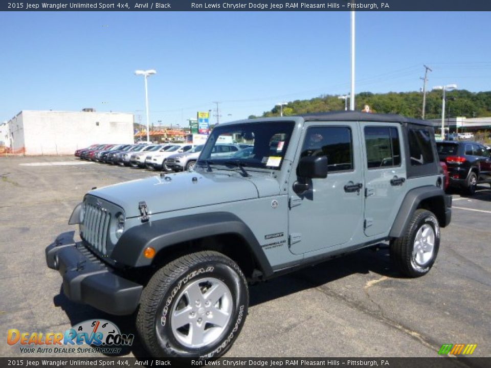 2015 Jeep Wrangler Unlimited Sport 4x4 Anvil / Black Photo #1