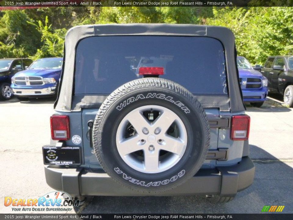 2015 Jeep Wrangler Unlimited Sport 4x4 Anvil / Black Photo #4
