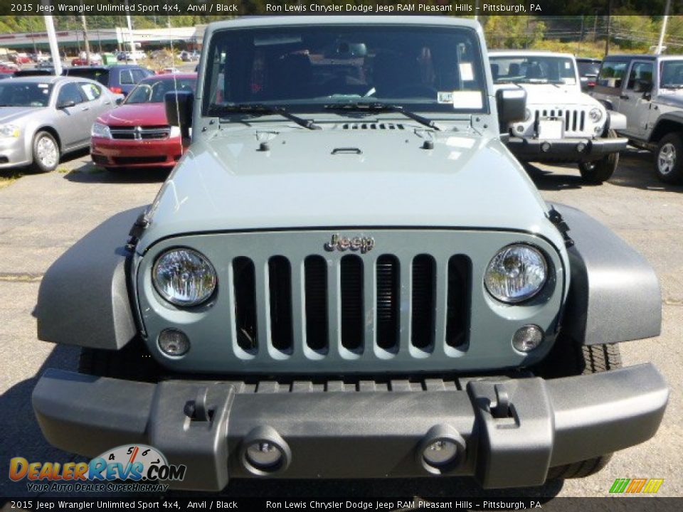 2015 Jeep Wrangler Unlimited Sport 4x4 Anvil / Black Photo #8