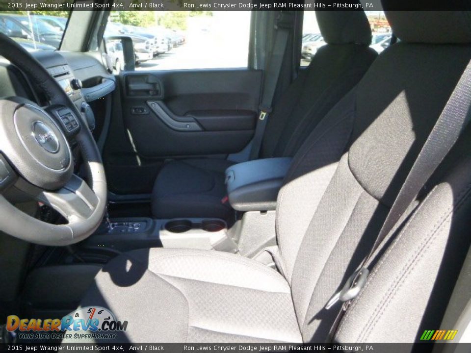 2015 Jeep Wrangler Unlimited Sport 4x4 Anvil / Black Photo #14