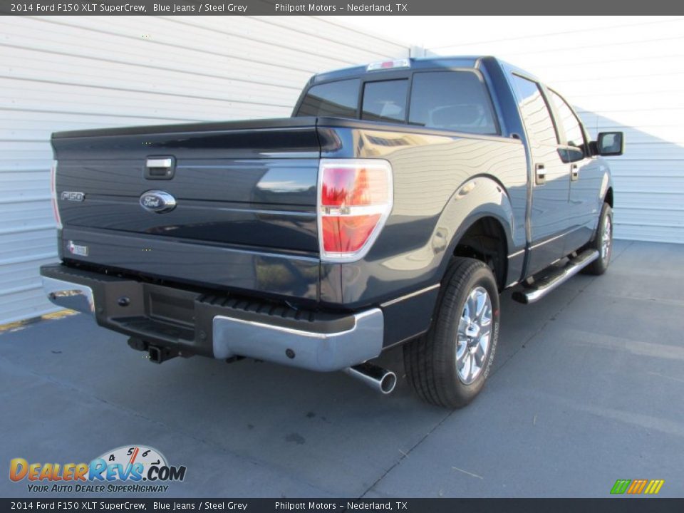 2014 Ford F150 XLT SuperCrew Blue Jeans / Steel Grey Photo #4