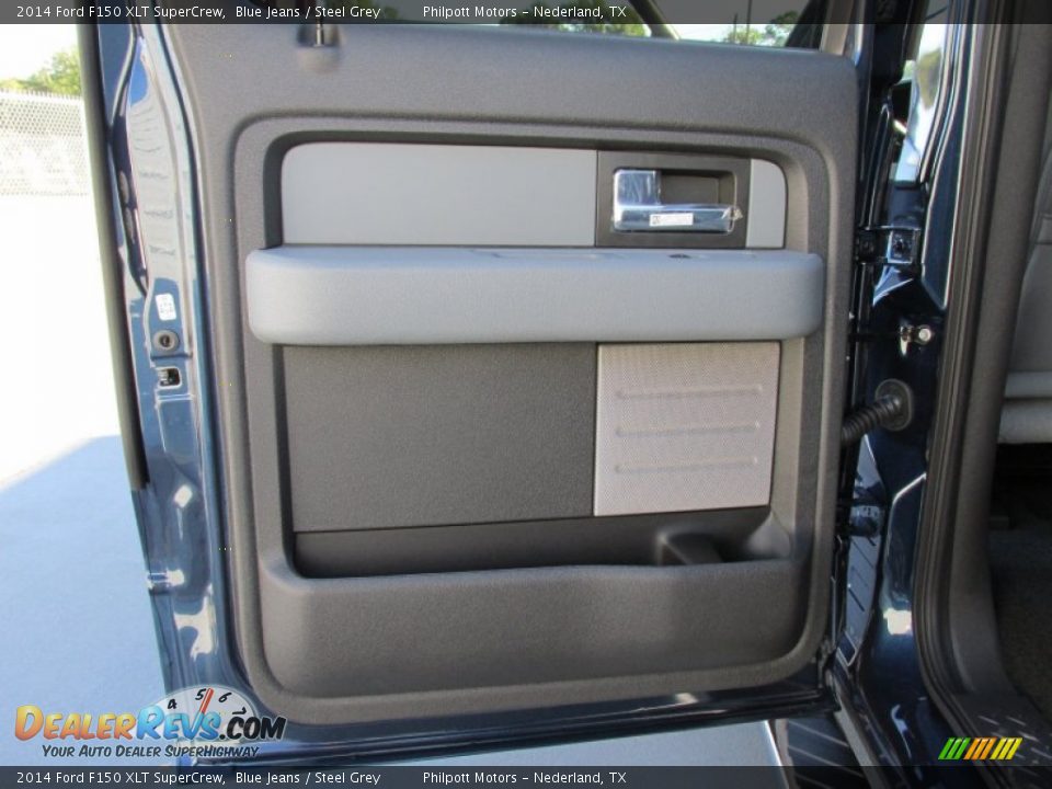 2014 Ford F150 XLT SuperCrew Blue Jeans / Steel Grey Photo #22