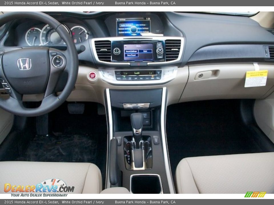 2015 Honda Accord EX-L Sedan White Orchid Pearl / Ivory Photo #14