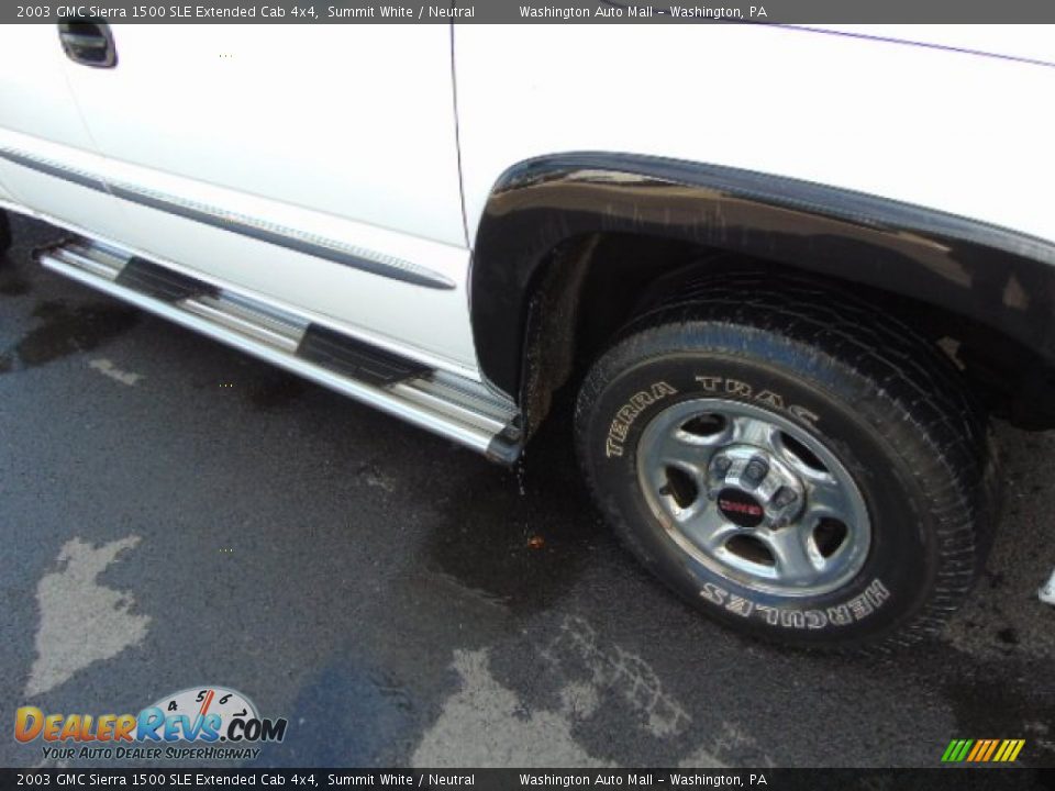2003 GMC Sierra 1500 SLE Extended Cab 4x4 Summit White / Neutral Photo #3