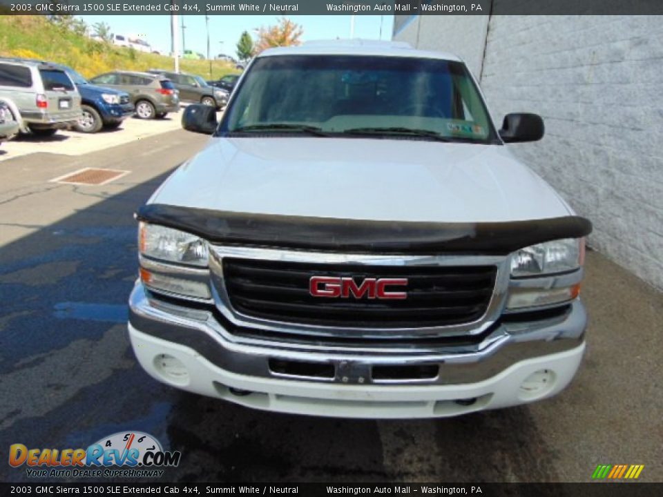 2003 GMC Sierra 1500 SLE Extended Cab 4x4 Summit White / Neutral Photo #4